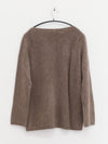 SWAYING 25 Fall/Winter Collection: Crew Neck Yak Wool Sweater SW-SW25AW1T39C2S2-HZ (Gray-Brown)